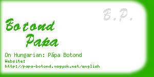 botond papa business card